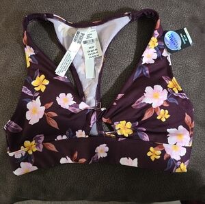 XS PINK floral sports bra